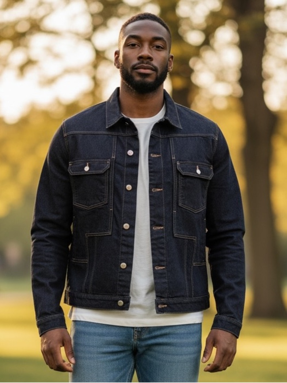 Calvin Klein Dark Indigo Utility Denim Jacket